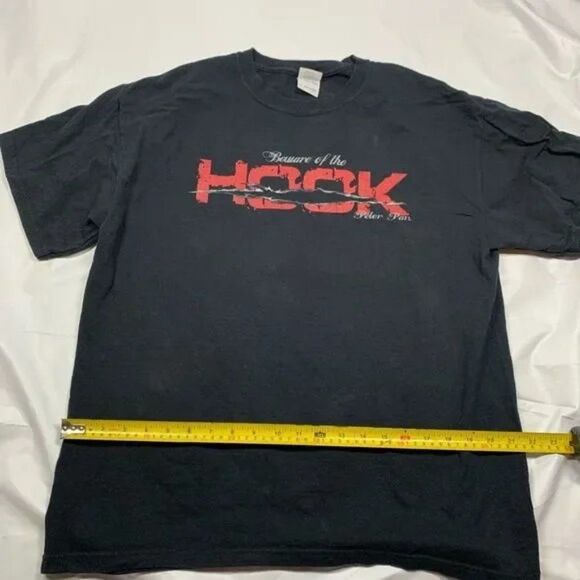 Peter Pan Beware Of The Hook T-Shirt Black Size Large Vintage - Picture 8 of 8